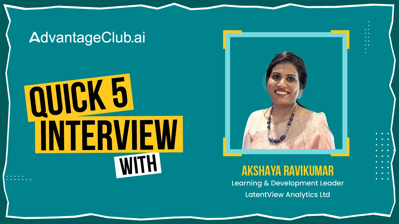 Quick 5 Interview with LatentView Analytics’ Akshaya Ravikumar