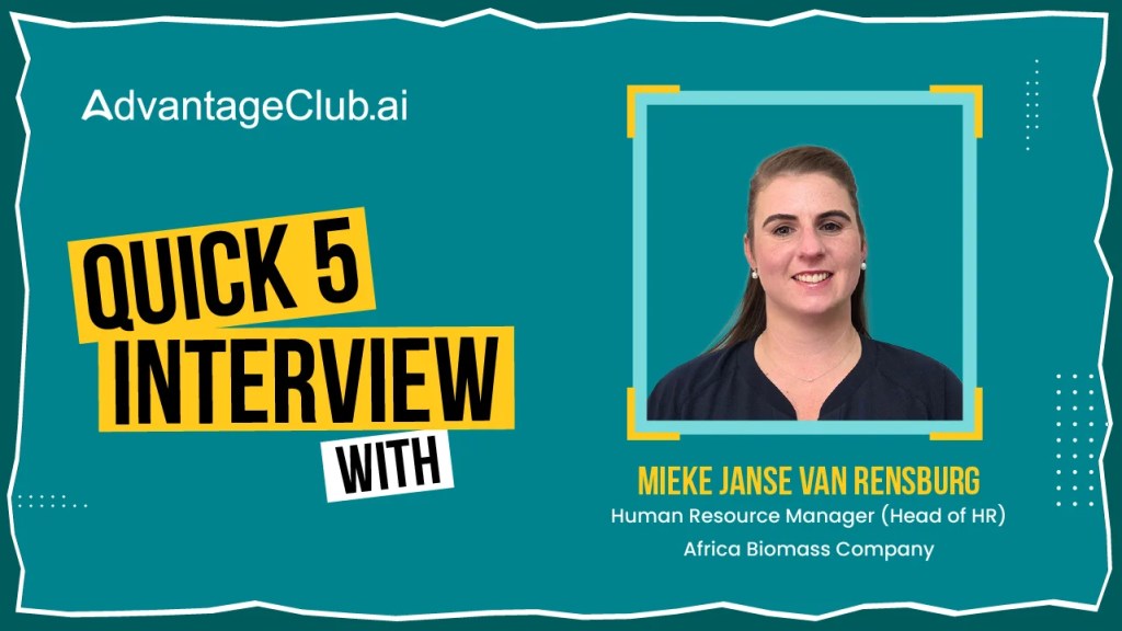 Quick 5 Interview with Africa Biomass Company’s Mieke Janse van Rensburg 