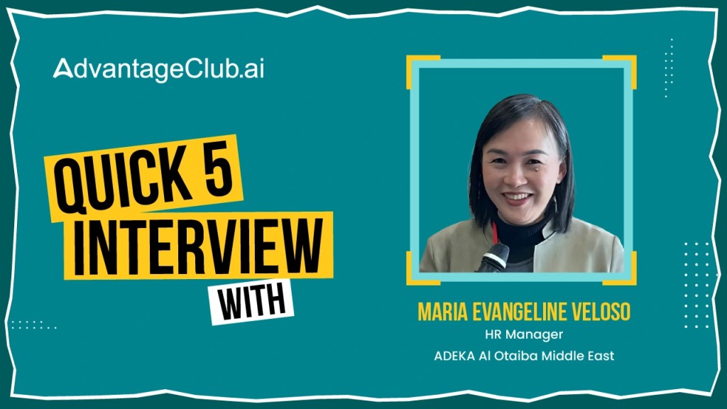 Quick 5 Interview with Maria Evangeline Veloso from ADEKA Al Otaiba Middle&nbsp;East